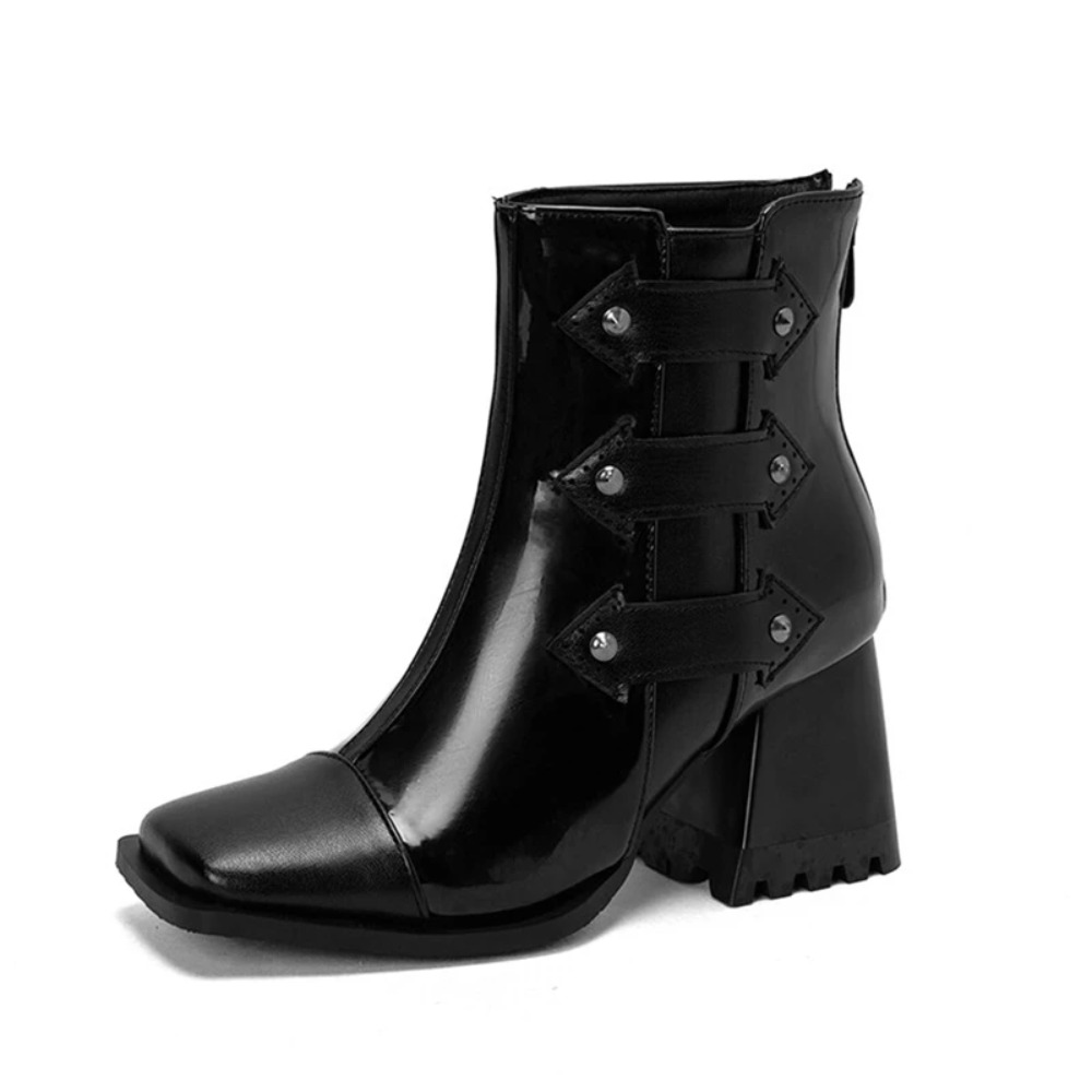 Riding Boot Short - Ankle Boots Women Fashion Square Toe
