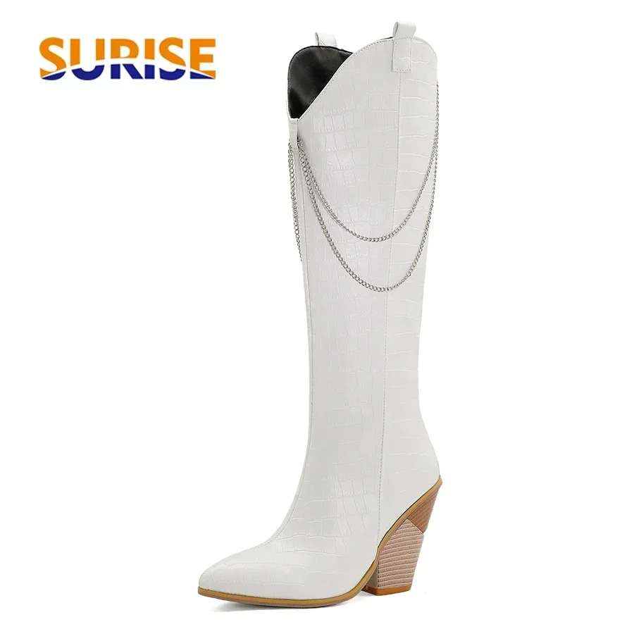 Women Western Knee High Boots  - огляд і ціна Riding Boot Short