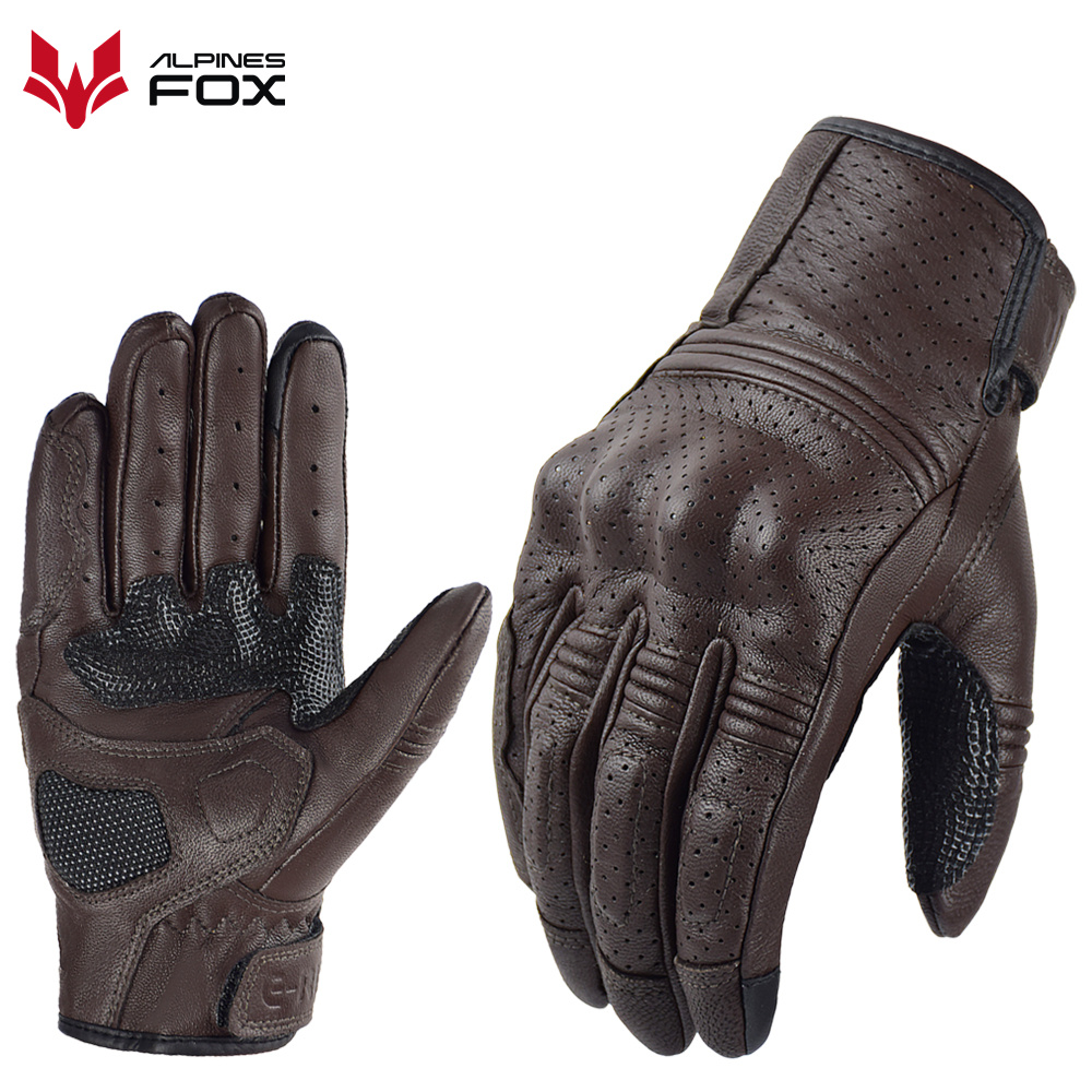 Retro Motorcycle Leather Glove - огляд і ціна Motorcycle Gear Fox
