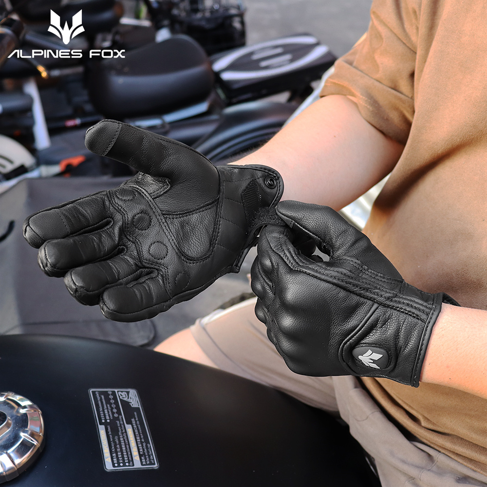 Retro Motorcycle Leather Glove - огляд і ціна Motorcycle Gear Fox
