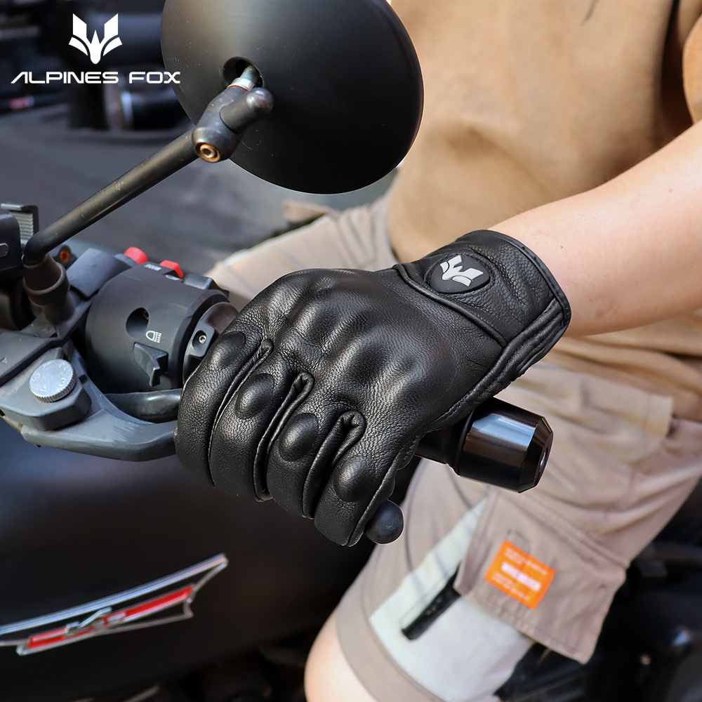 Retro Motorcycle Leather Glove - огляд і ціна Motorcycle Gear Fox