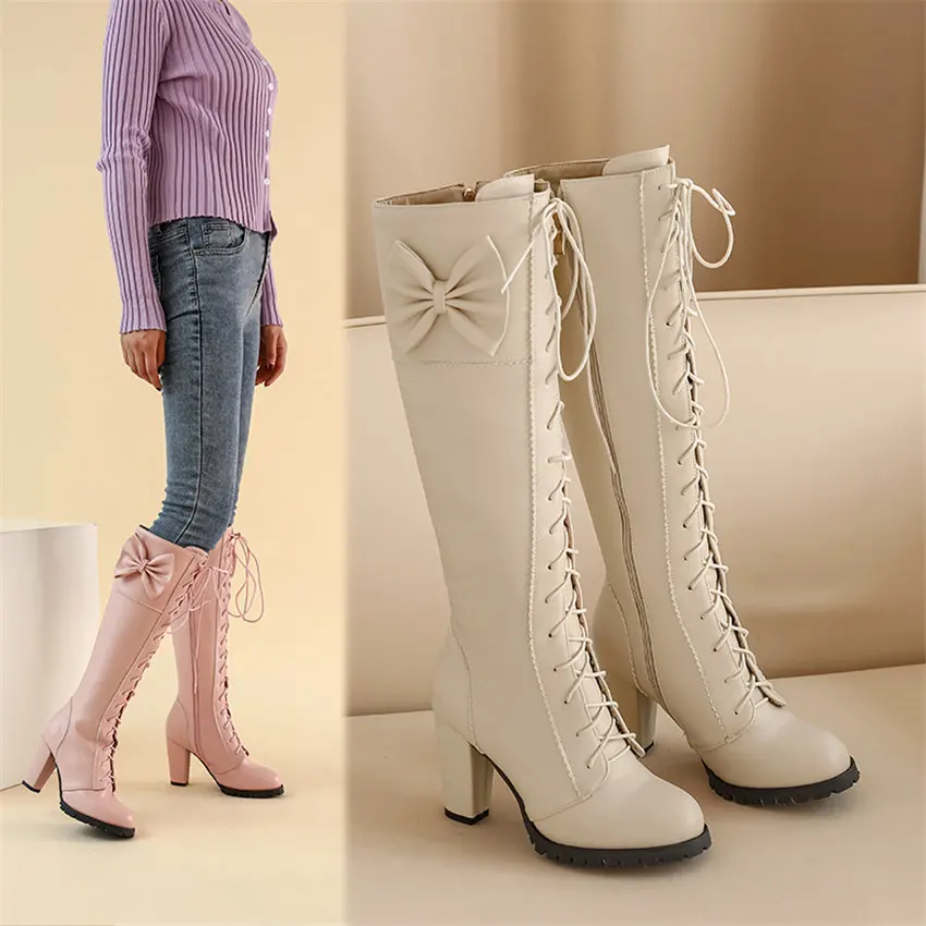 Sweet Bowtie Lolita Knee-high  - огляд і ціна Riding Boot Short