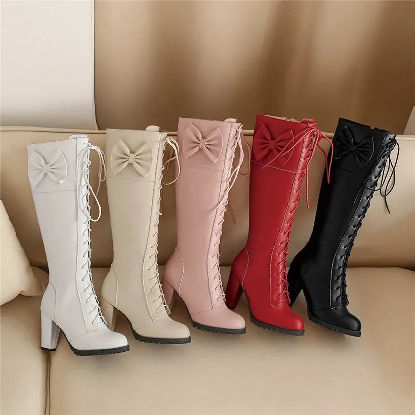Sweet Bowtie Lolita Knee-high  - огляд і ціна Riding Boot Short