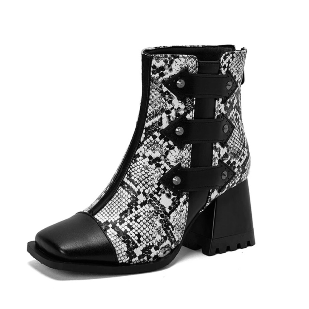 Ankle Boots Women Fashion Squa - огляд і ціна Riding Boot Short