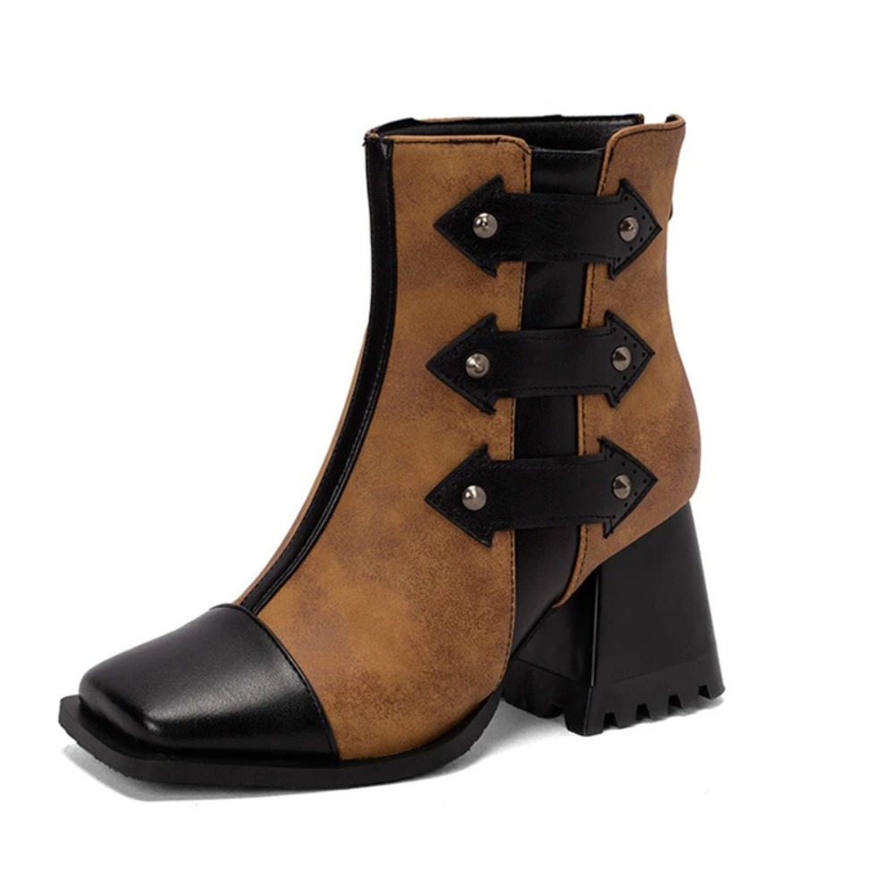 Ankle Boots Women Fashion Squa - огляд і ціна Riding Boot Short