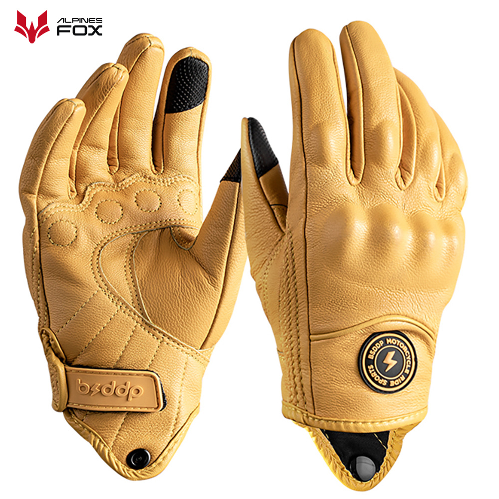 Retro Leather Motorcycle Glove - огляд і ціна Motorcycle Gear Fox