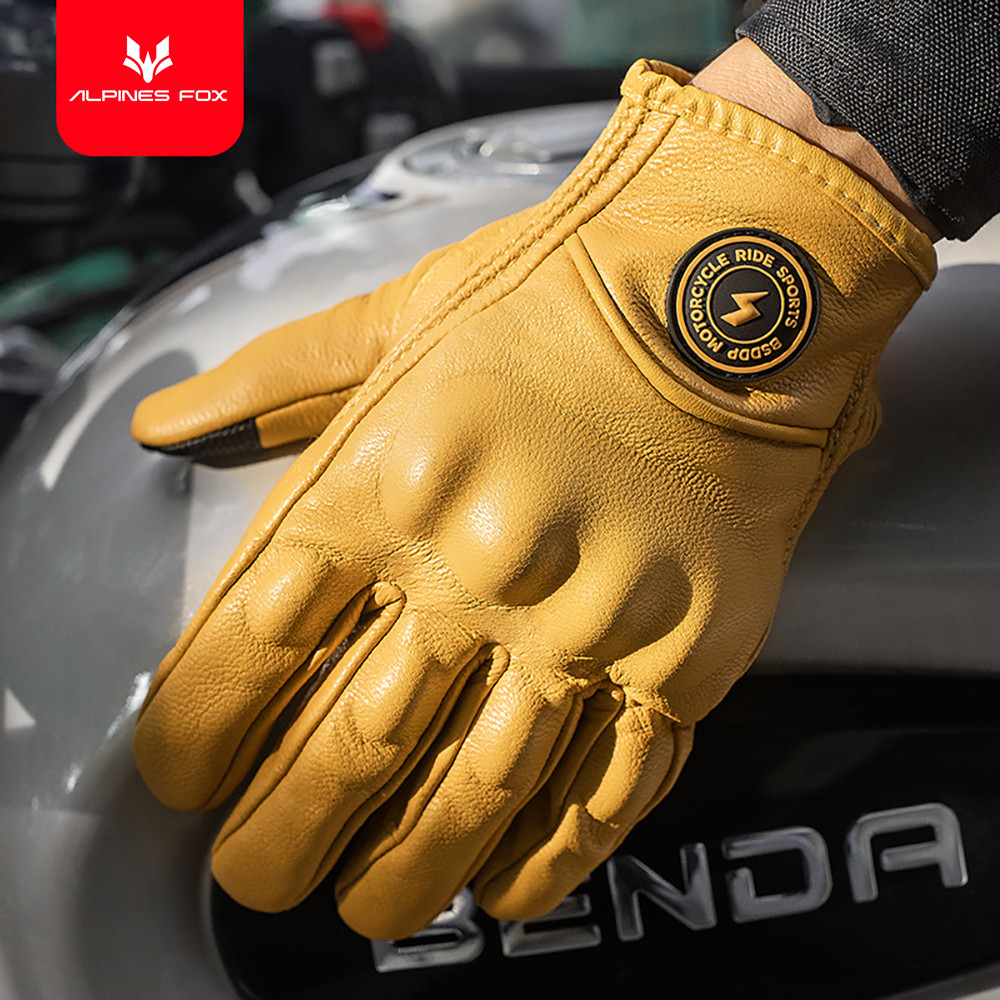 Retro Leather Motorcycle Glove - огляд і ціна Motorcycle Gear Fox