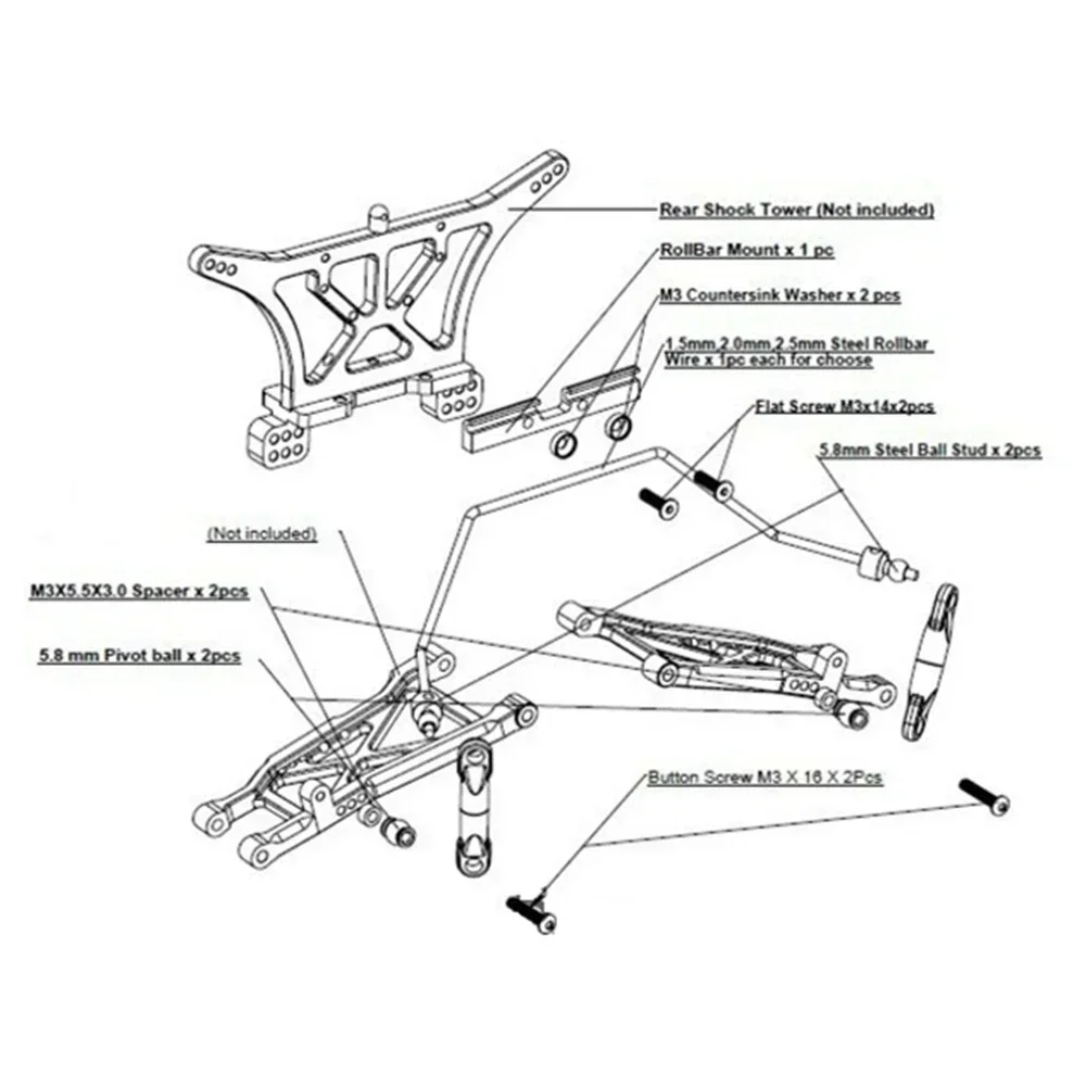 Front and Rear Wide Sway Bar A - огляд і ціна Motorcycle Gear Near Me