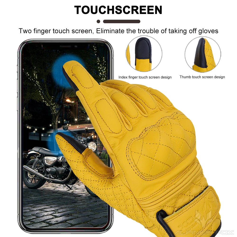 Retro Motorcycle Gloves Real L - огляд і ціна Motorcycle Gear Fox