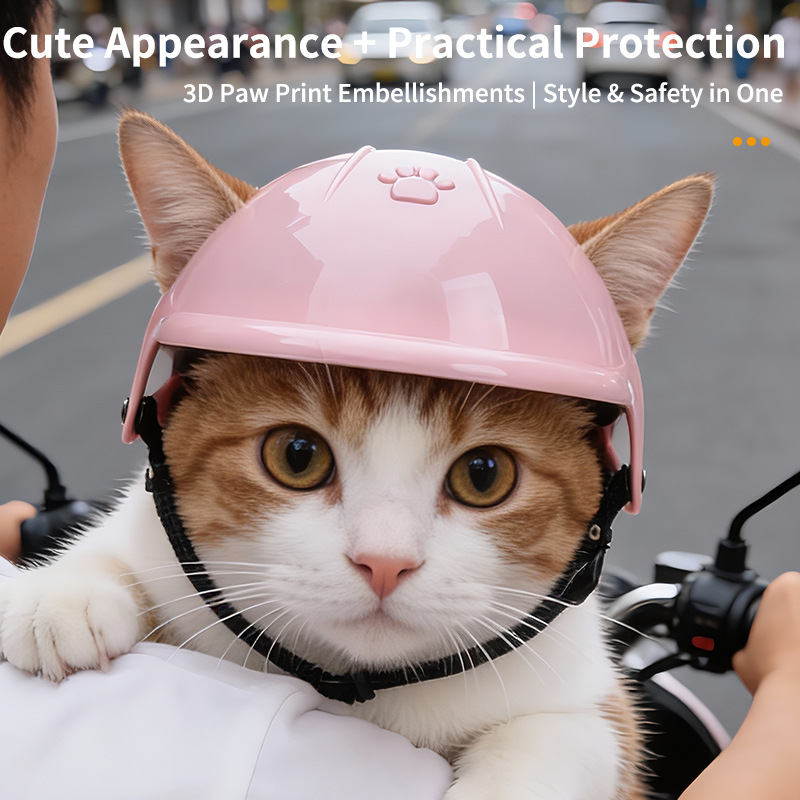 1Pc Cute 3D Paw Pet Helmet for - огляд і ціна Motorcycle Gear Dogs