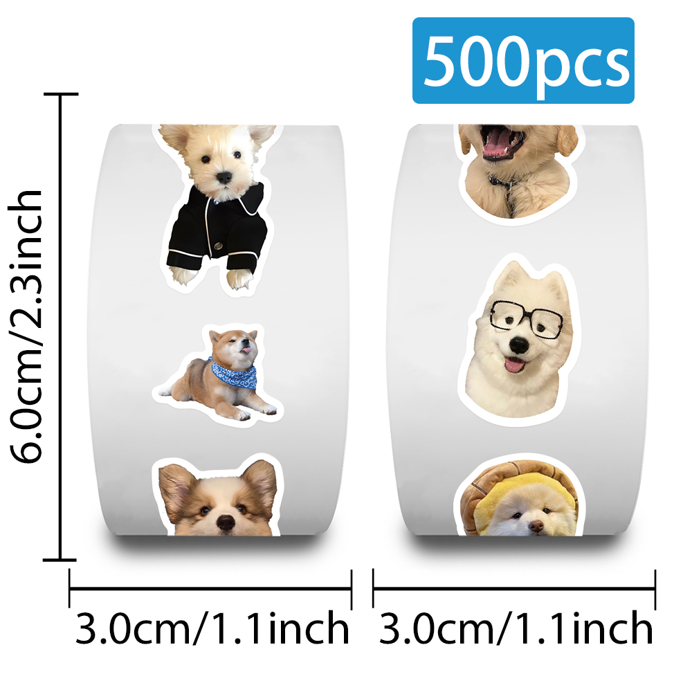 500pcs Cartoon Dog Expression  - огляд і ціна Motorcycle Gear Dogs