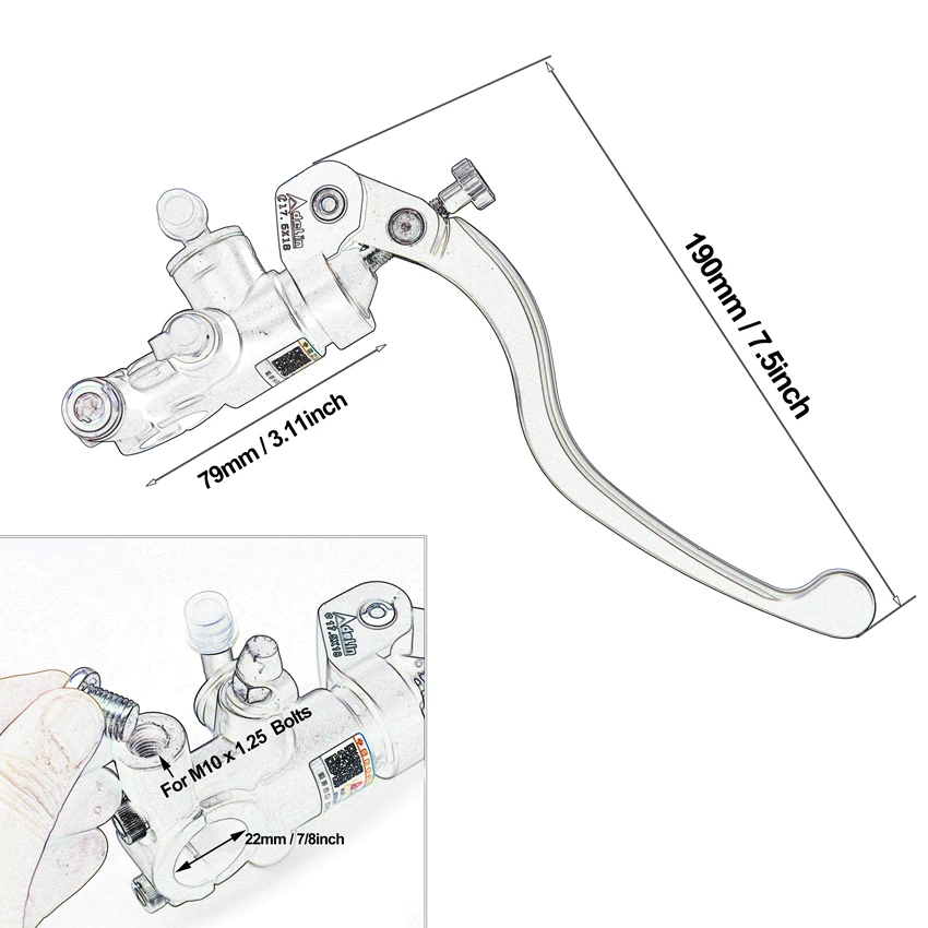 Adelin silver 14mm 15mm 16mm 1 - огляд і ціна Motorcycle Gear And Accessories