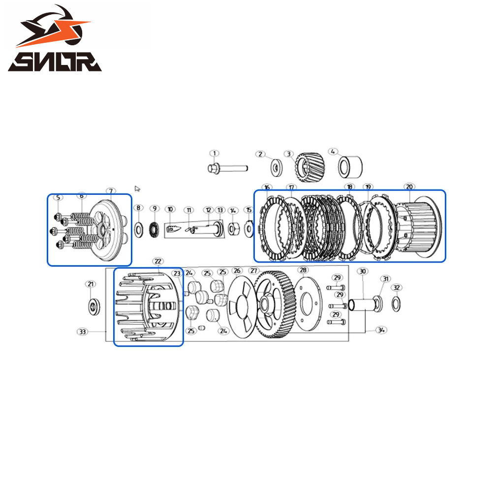 SNOR Motorcycle Clutch Hub Ass - огляд і ціна Motorcycle Gear Sleeve